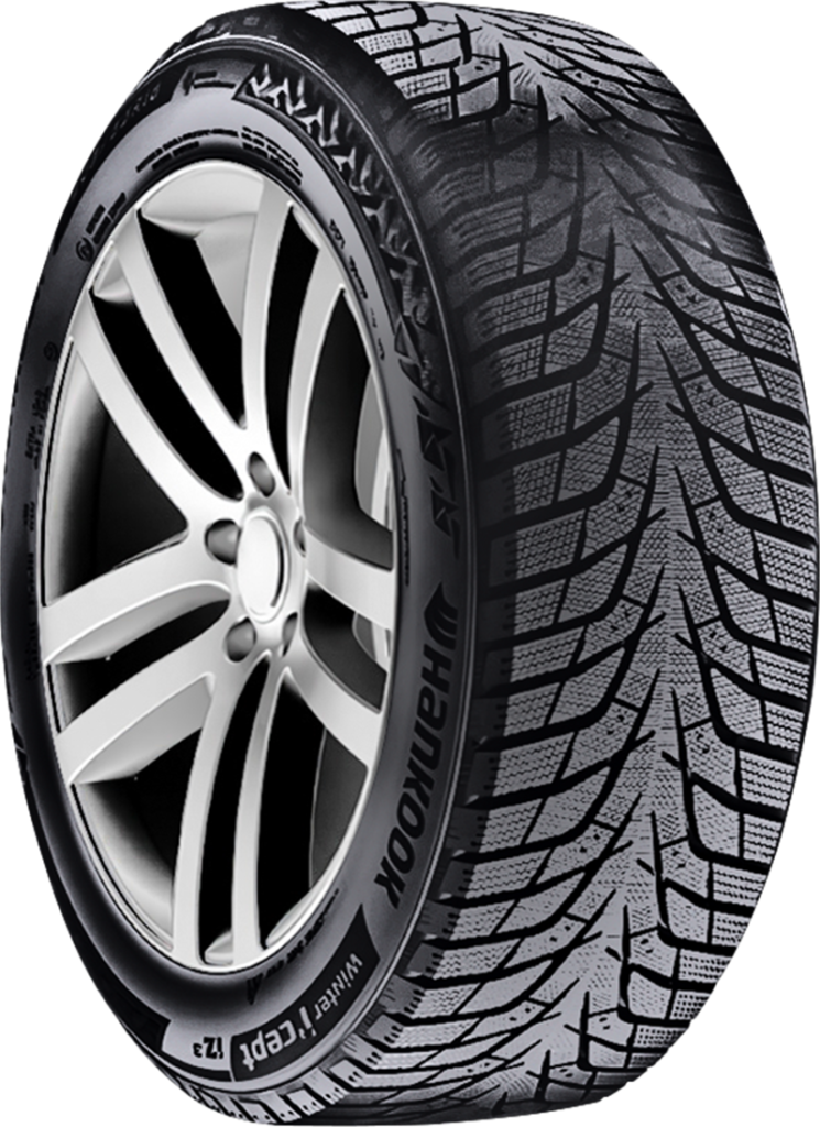 Hankook Winter i*cept iZ3 tire with alloy wheel for winter driving.