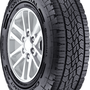 Continental CrossContact ATR tire with detailed tread pattern and white alloy wheel.