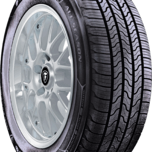 Firestone All Season P235/55R17 tire on alloy wheel for all-season driving.