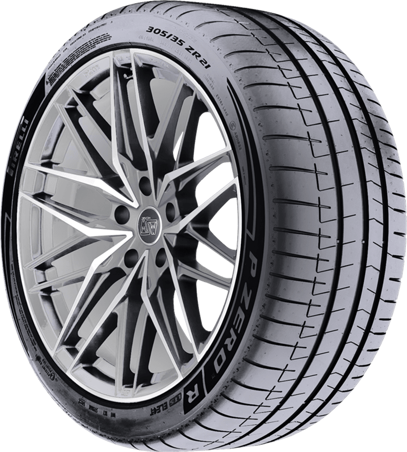 High-performance Pirelli P Zero tire with alloy wheel for luxury vehicles.