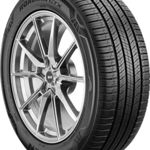 High-performance Nexen Roadian GTX tire with alloy wheel for vehicles.