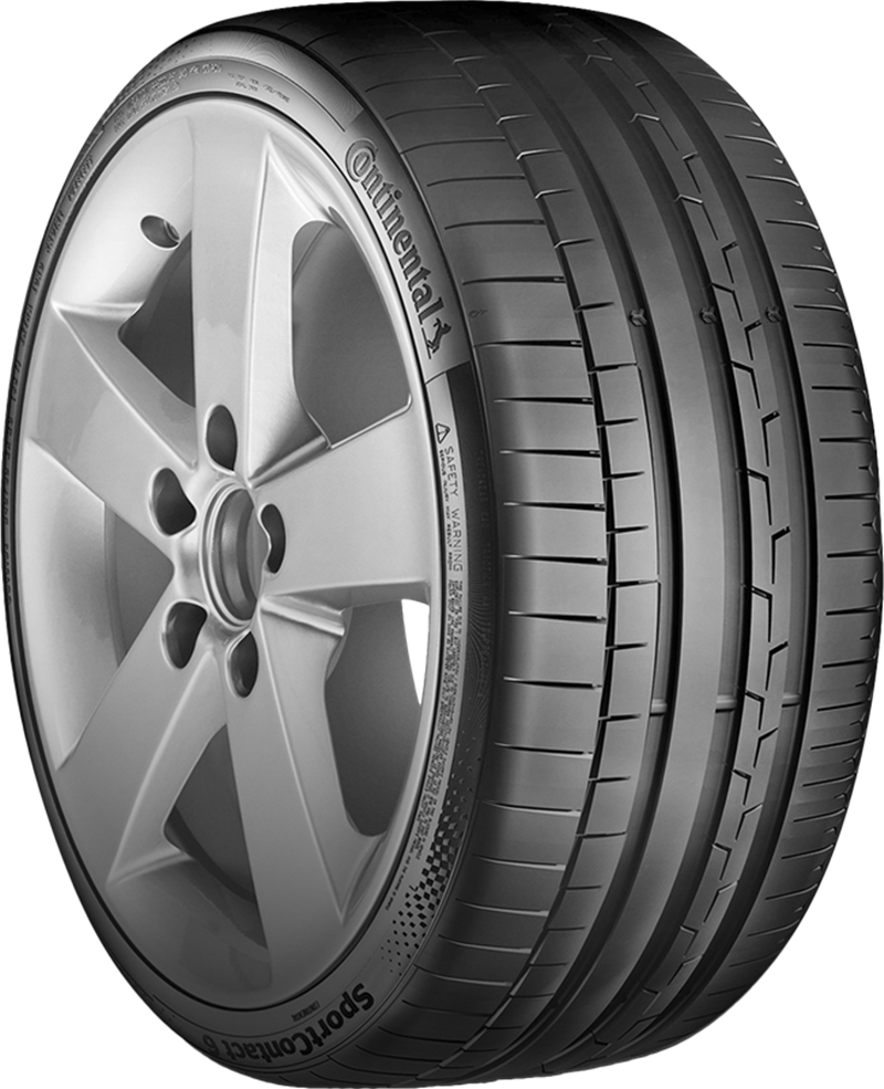Continental tire mounted on a silver alloy wheel for summer driving.