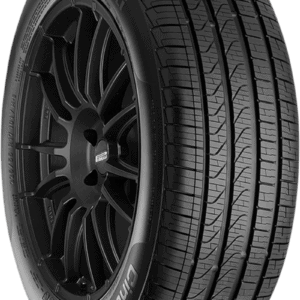 Pirelli Cinturato P7 All Season tire on black alloy wheel.