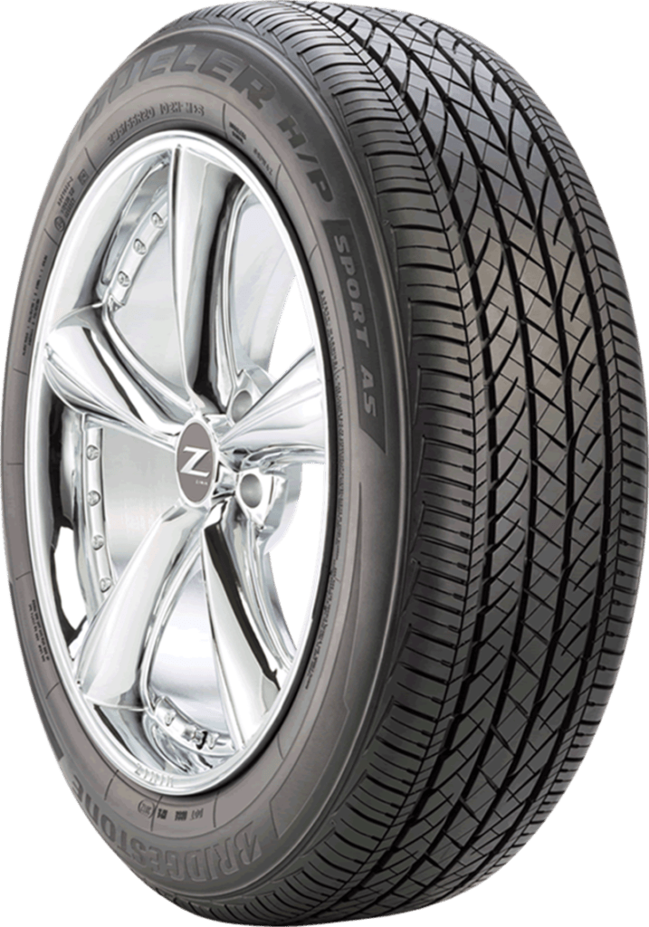 Bridgestone Dueler HP Sport AS P235/55R20 tire on alloy wheel.