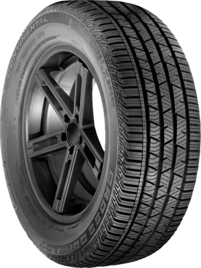 All-season tire with black alloy wheel for vehicle performance and safety.