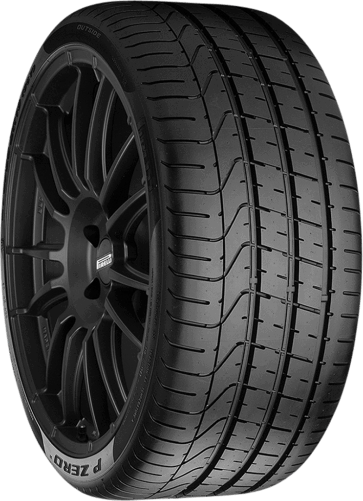 Pirelli P Zero summer tire with black alloy wheel for high-performance vehicles.