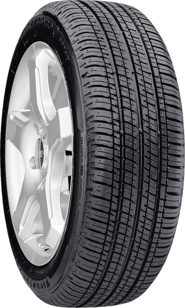All-season tire with detailed tread pattern for reliable performance.