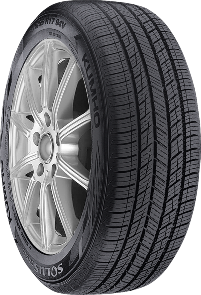 Kumho TA51a P215/55R17 94V all-season tire on alloy wheel.