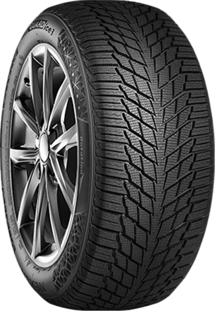 All-season tire with detailed tread pattern for optimal traction and durability.