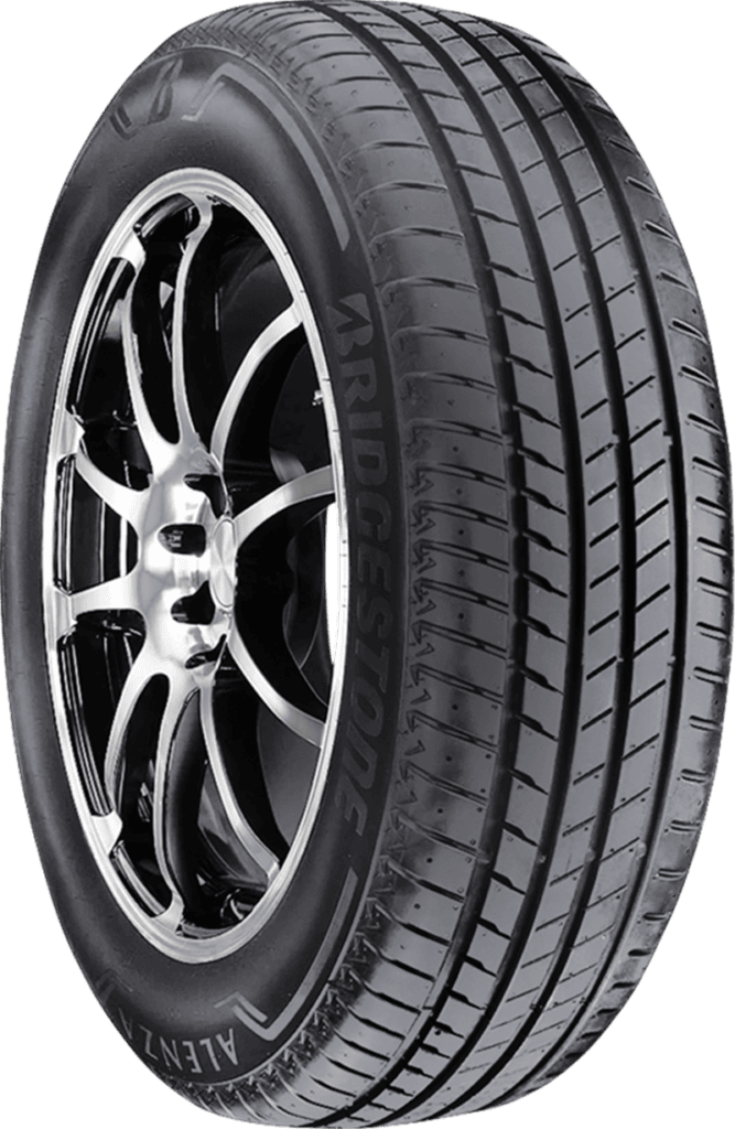 Bridgestone Alenza 001 P235/55R19 101 V summer tire on alloy wheel.