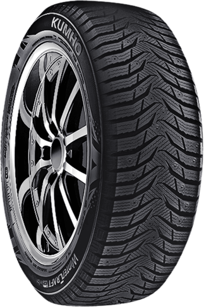 Kumho WI31 P195/65R15 91 T winter tire with detailed tread pattern.