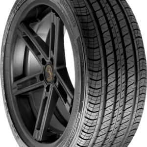 Continental ProContact RX P235/40R18 91 W all-season tire with black alloy wheel.