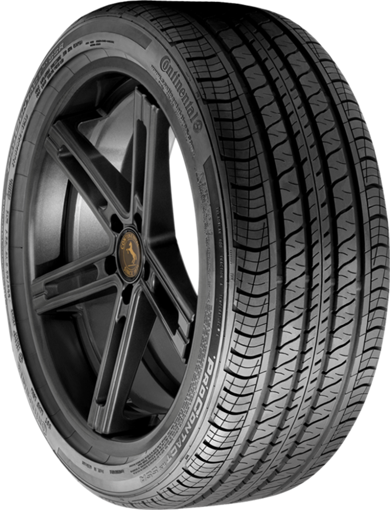 Continental ProContact RX P235/40R18 91 W all-season tire with black alloy wheel.