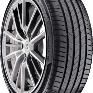 High-performance Bridgestone Turanza tire with alloy wheel for luxury vehicles.