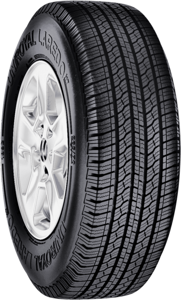 Uniroyal Laredo HT P265/65R18 tire for all-season driving.