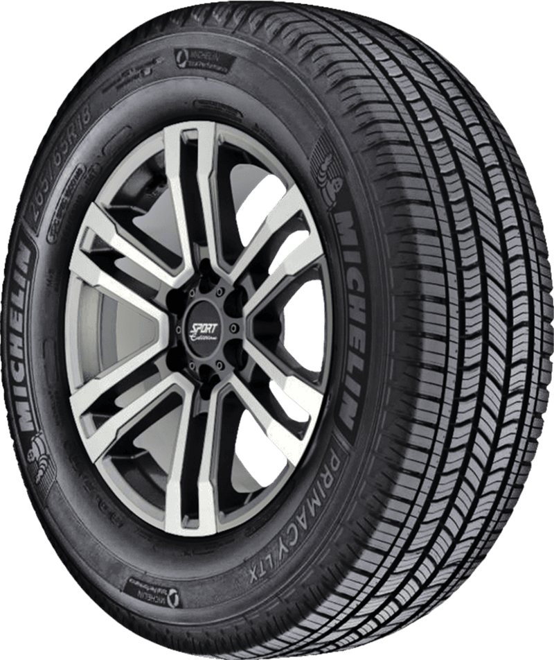 Michelin Primacy LTX tire with stylish alloy wheel for all-season driving.