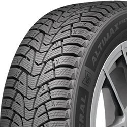 Close-up of Migo Tire Corp. winter tire with detailed tread pattern.