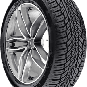 High-performance tire with alloy wheel for cars and SUVs.