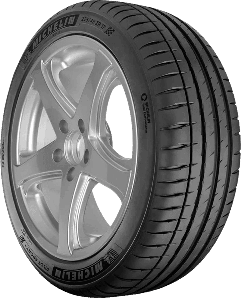 Michelin Pilot Sport 4 S tire with alloy wheel for high-performance vehicles.