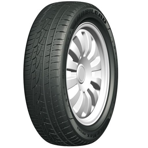 Migo Tire Corp. tire with silver rim, black rubber, detailed tread pattern.