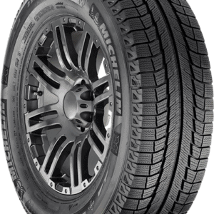 Michelin tire with black alloy wheel on a vehicle.