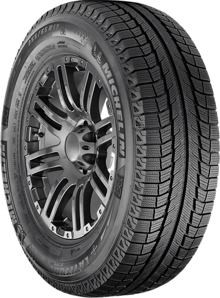 Michelin tire with black alloy wheel on a vehicle.