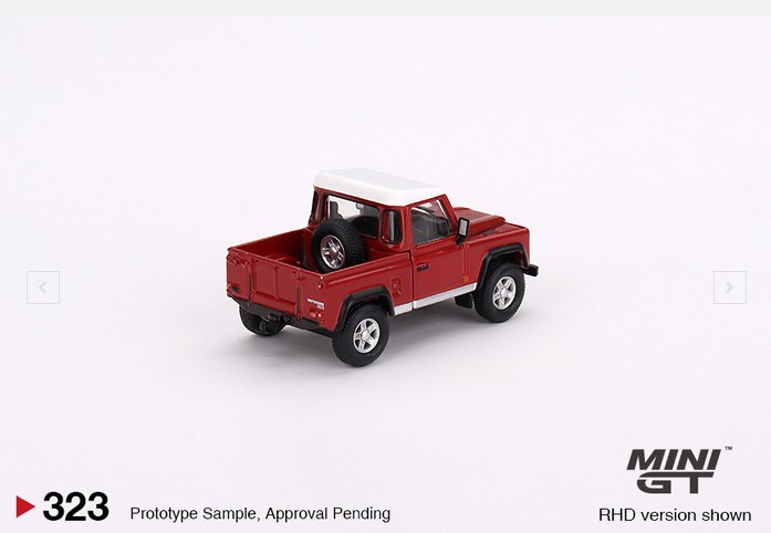 1:64 Land Rover Defender 90 Pickup Masai Red - obrazek 2