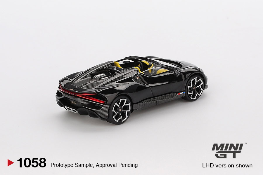 1:64 Bugatti W16 Mistral Black - obrazek 3