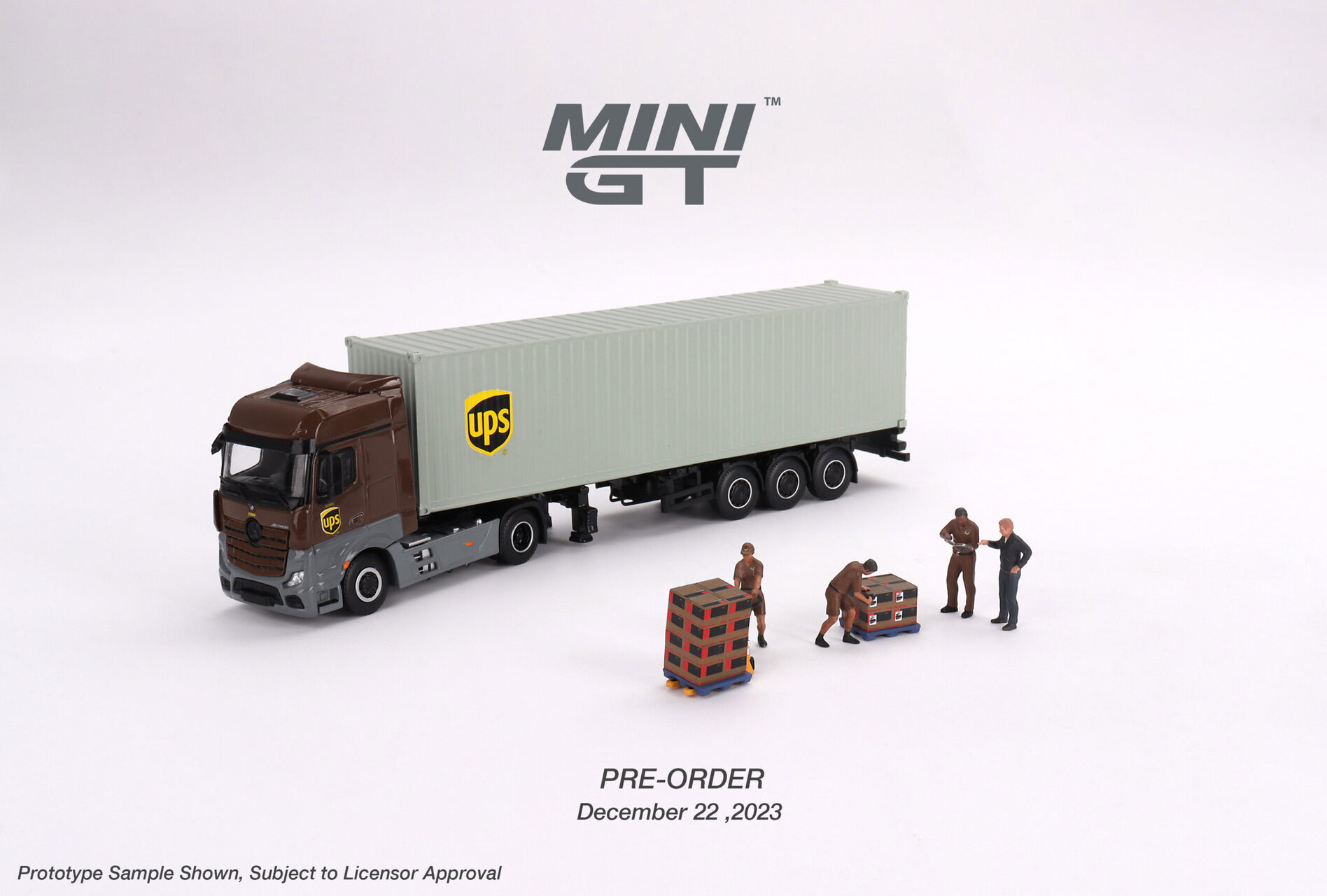 1:64 Mercedes-Benz Actros w/ 40 Ft Container “ UPS Europe” - obrazek 2