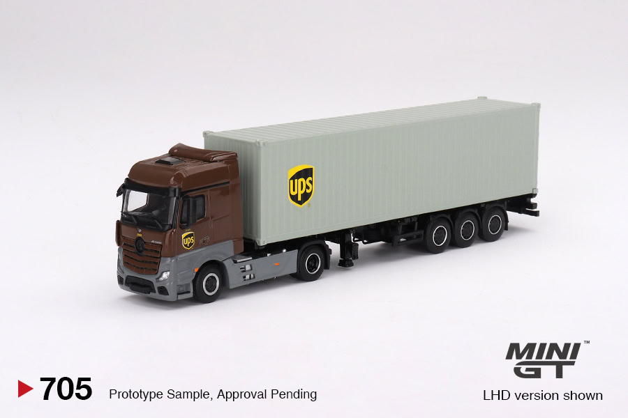 1:64 Mercedes-Benz Actros w/ 40 Ft Container “ UPS Europe”