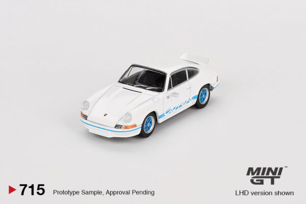 1:64 Porsche 911 Carrera RS 2.7 Grand Prix White with Blue Livery