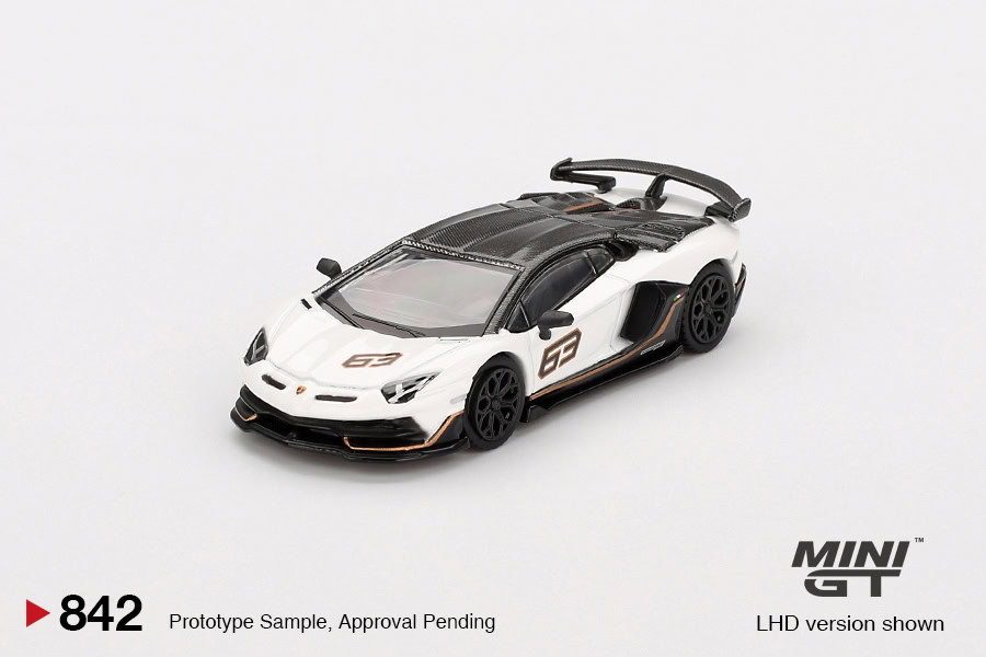 1:64 Lamborghini Aventador SVJ 63 Bianco Asopo