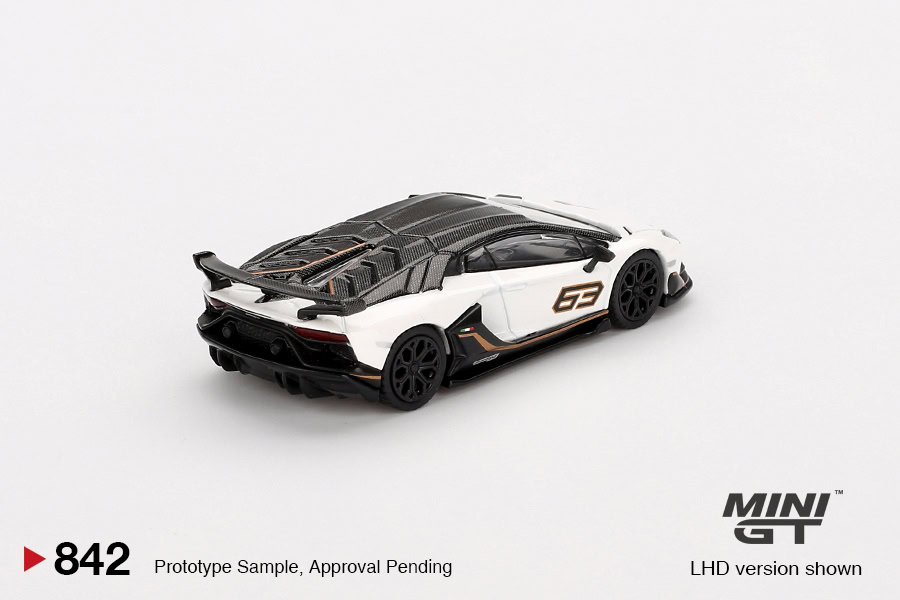 1:64 Lamborghini Aventador SVJ 63 Bianco Asopo - obrazek 3