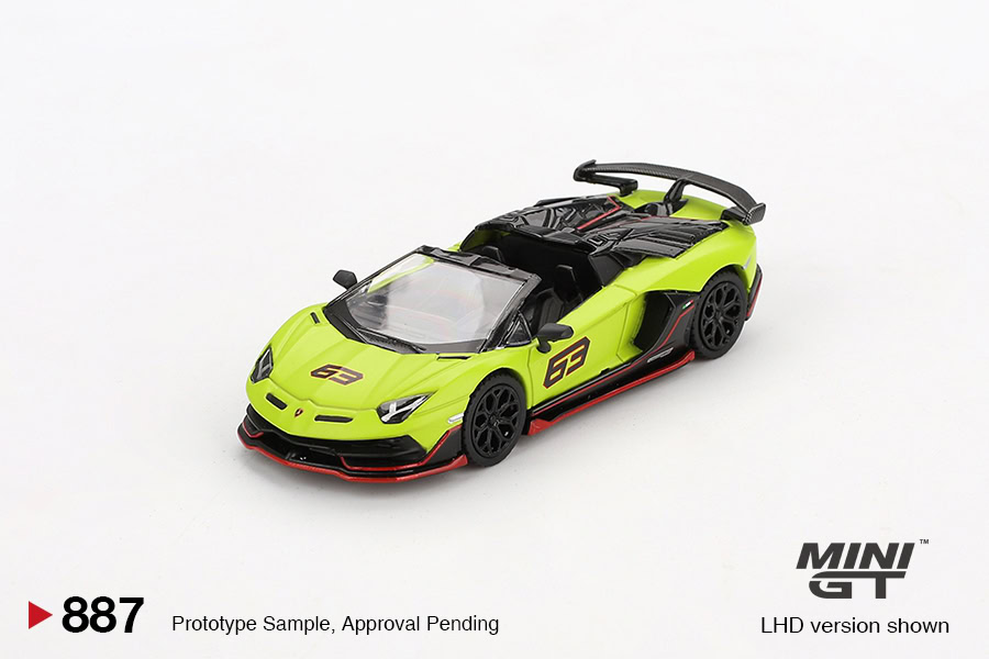1:64 Lamborghini Aventador SVJ 63 Roadster Verde Shock