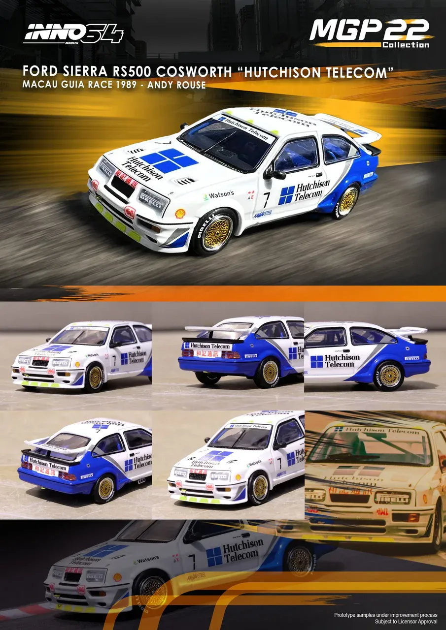 1:64 Ford Sierra RS500 CORSWOTH #7 “Hutchison Telecom” Macau Guia Race 1989