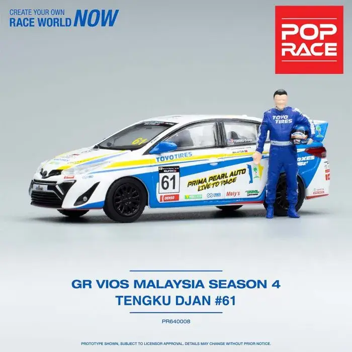 1:64 Toyota GR VIOS Malaysia Season 4 Tengku DJAN #61 - obrazek 6