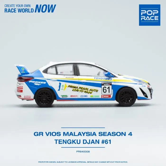 1:64 Toyota GR VIOS Malaysia Season 4 Tengku DJAN #61 - obrazek 5