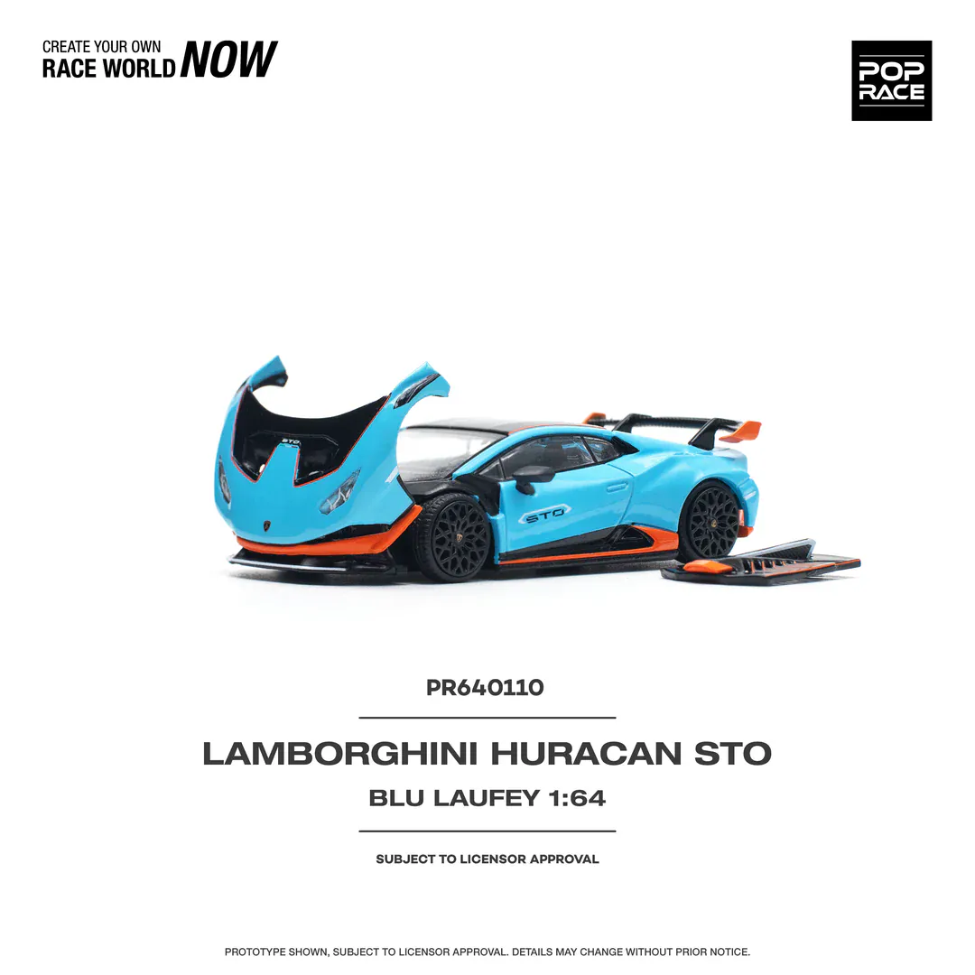 1:64 Lamborghini Huracan STO Blue - obrazek 2