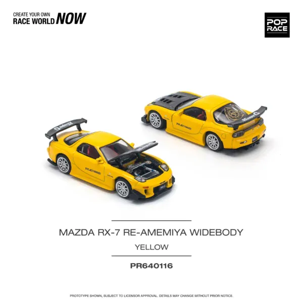 1:64 Mazda RX7 (FD) RE-Amemiya Widebody Yellow