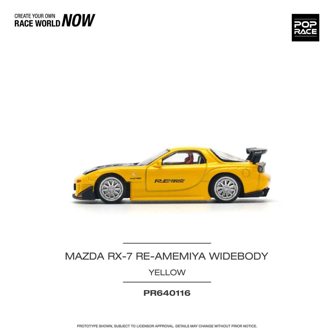 1:64 Mazda RX7 (FD) RE-Amemiya Widebody Yellow - obrazek 8