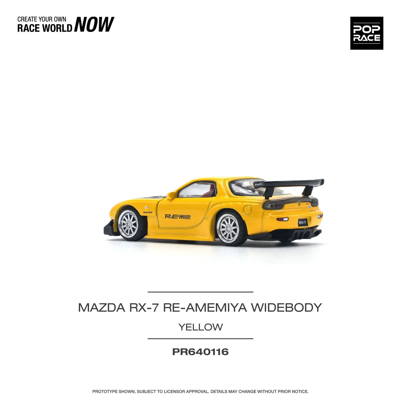 1:64 Mazda RX7 (FD) RE-Amemiya Widebody Yellow - obrazek 9