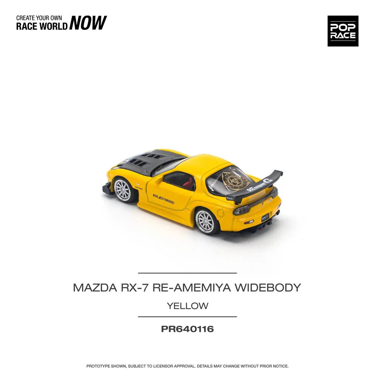 1:64 Mazda RX7 (FD) RE-Amemiya Widebody Yellow - obrazek 10