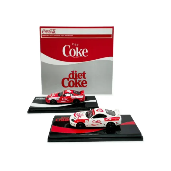 1:64 Toyota Supra A80 Coca Cola Limited Box Set