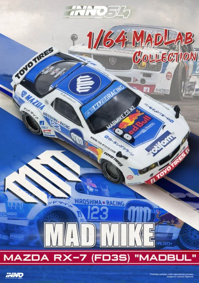 1:64 Mazda RX-7 (FD3S) PANDEM ROCKET BUNNY “MADBUL Gen 7.3” MADLAB - obrazek 5