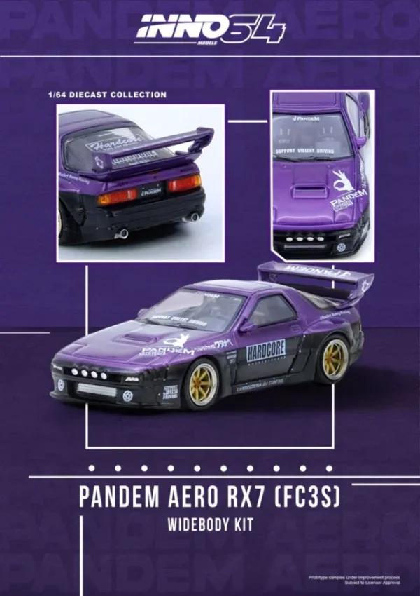 1:64 Mazda RX-7 (FC3S) “PANDEM ROCKET BUNNY” Purple