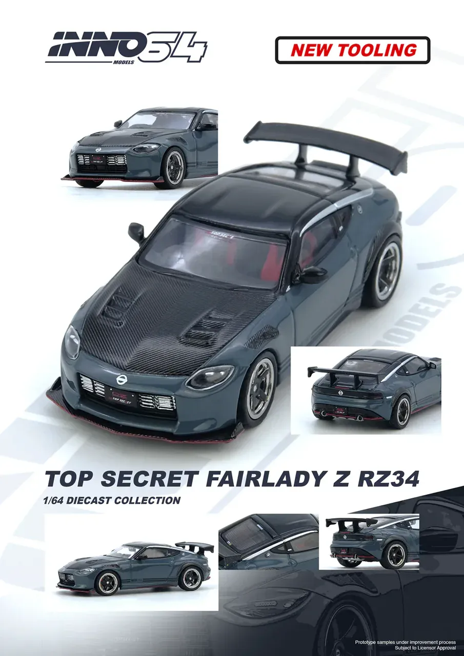 1:64 Nissan Top Secret Fairlady Z (RZ34) Stealth Gray - obrazek 5