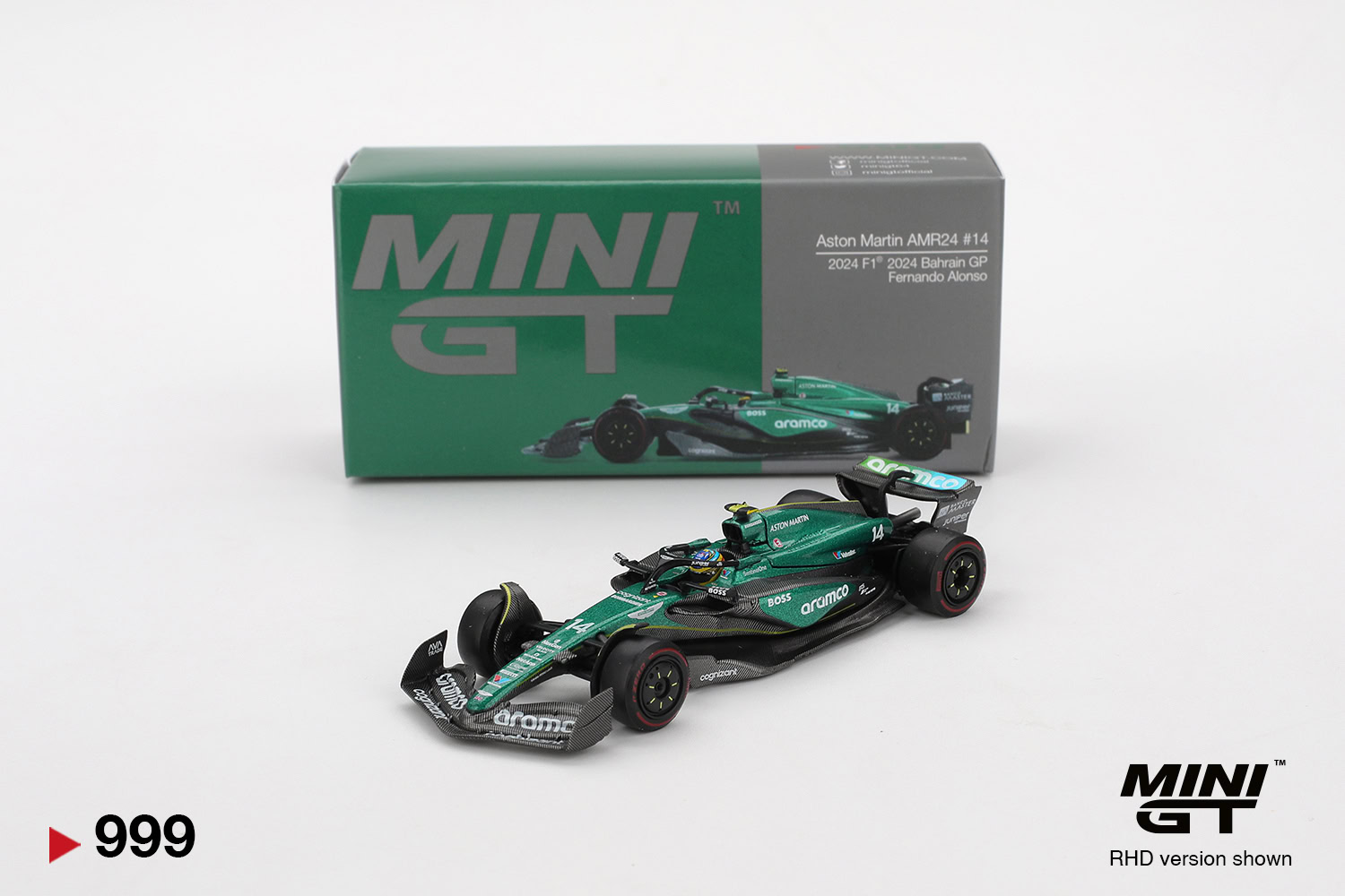 1:64 Aston Martin AMR24 #14 2024 F1 Bahrain GP Fernando Alonso - obrazek 5