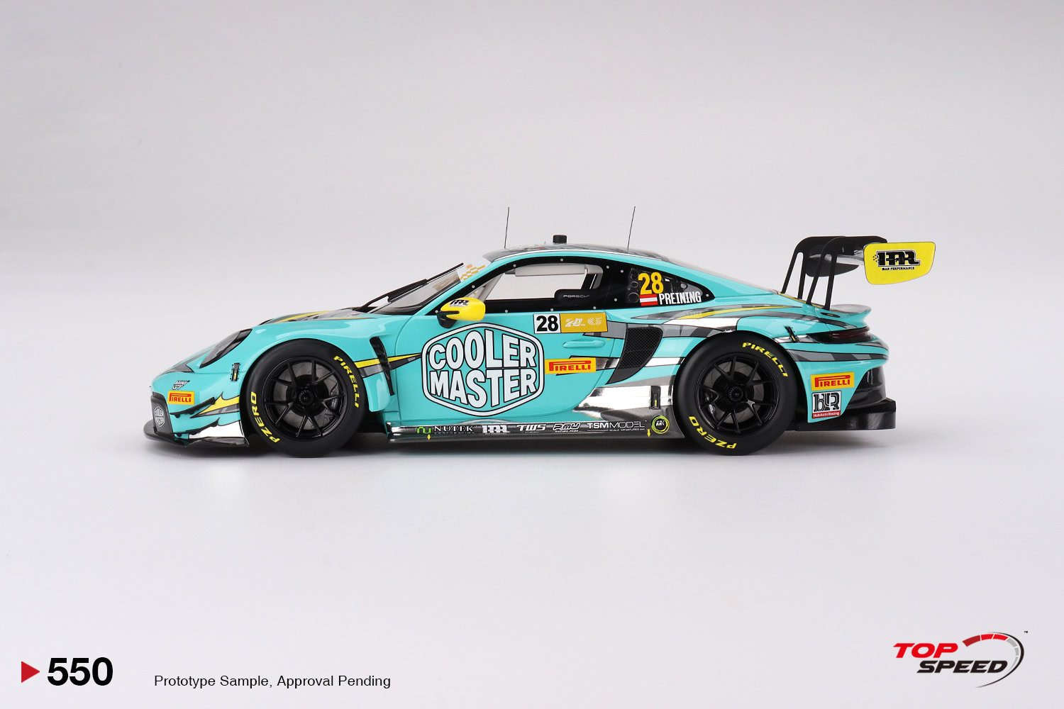 1:18 Porsche 911 GT3 R #28 2023 FIA GT World Cup 70th Macau Grand Prix HubAuto Racing - obrazek 3