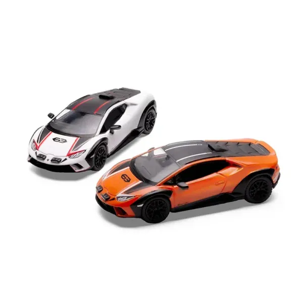 1:64 Lamborghini Huracan Sterrato Combo Set - White & Orange