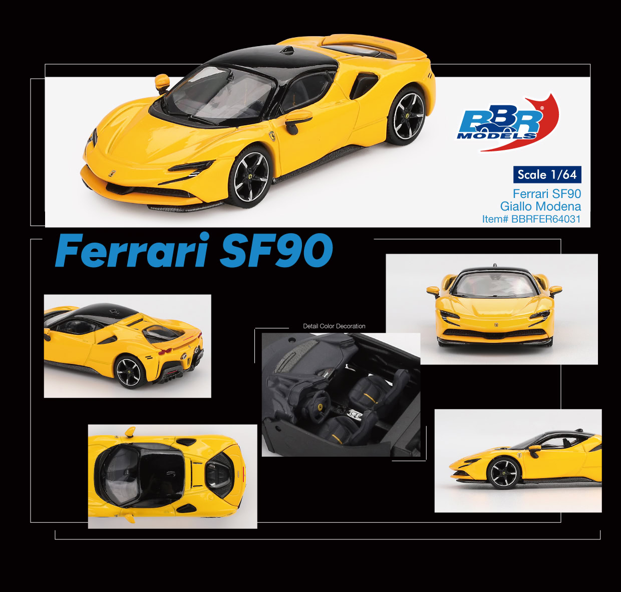 1:64 Ferrari SF90 Stradale Giallo Modena - obrazek 2